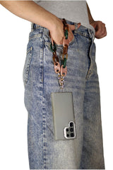 Acrylic Chain Phone Strap - Pink Mix by Goddiva Accessories