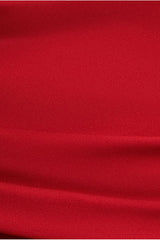 Bardot Pleated Maxi Dress - Red by Goddiva Plus