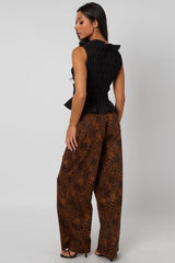 Animal Faux Suede Trousers by Urban Bliss