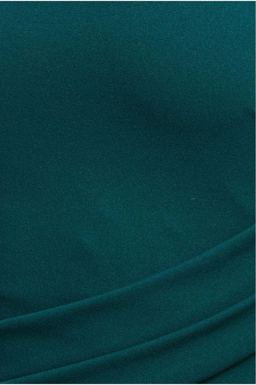 Asymmetric Neck Diamante Embellished Maxi Dress - Emerald Green by Goddiva