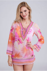 Adalia Cover Up - Pink by Pia Rossini