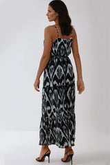 Black Strappy Wrap Maxi Dress by Aftershock London