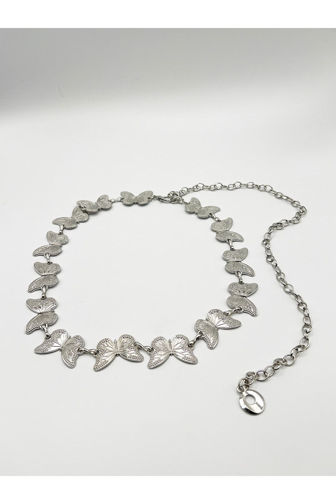 Butterfly Chain Belt In Silver by SVNX