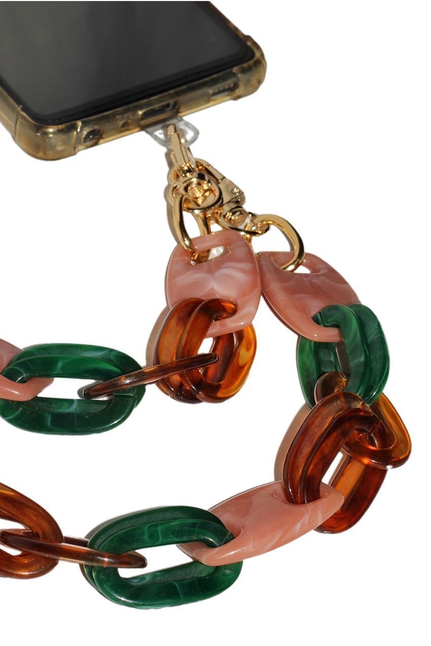 Acrylic Chain Phone Strap - Pink Mix by Goddiva Accessories