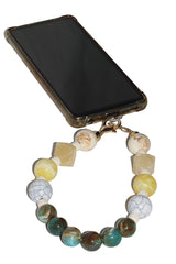 Acrylic Rhombohedral Crystal & Ball Phone Strap - Multicolour by Goddiva Accessories