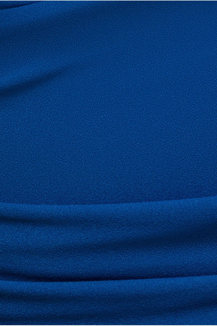 Bardot Pleated Midi Dress - Royal Blue by Goddiva Plus