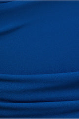 Bardot Pleated Midi Dress - Royal Blue by Goddiva Plus