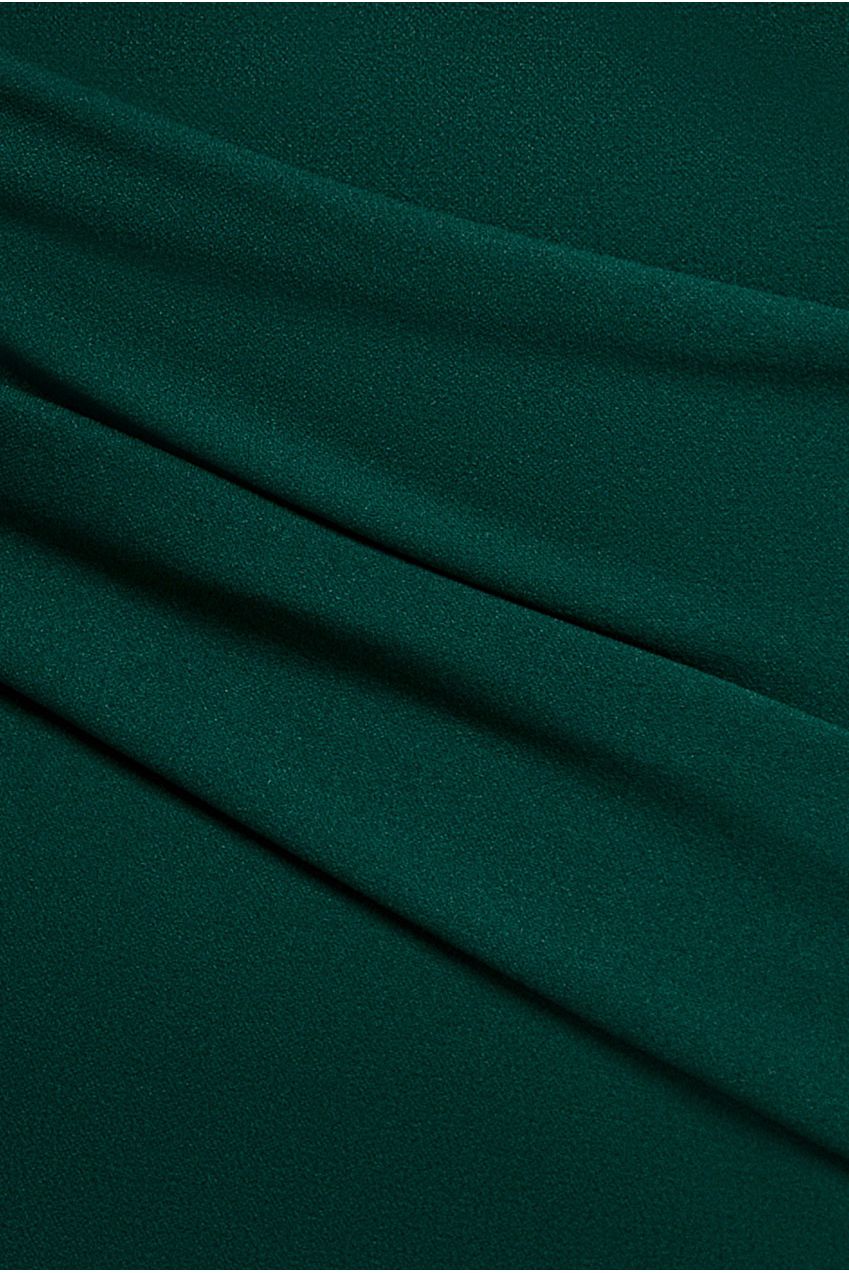 Bardot Pleated Maxi Dress - Emerald Green by Goddiva Plus