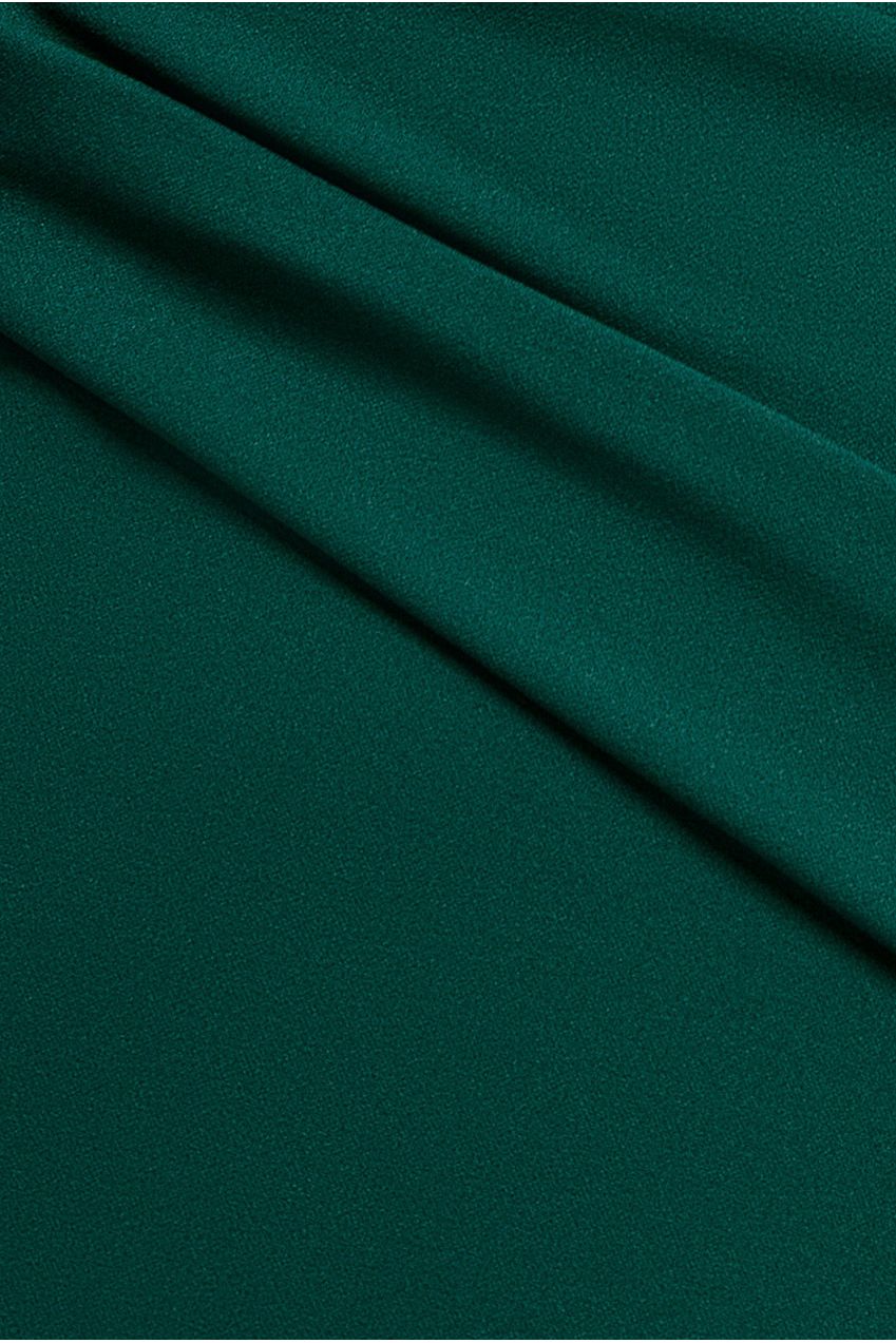 Bardot Pleated Maxi Dress - Emerald by Goddiva Plus