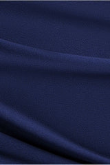 Bardot Pleated Maxi Dress - Navy Blue by Goddiva Plus