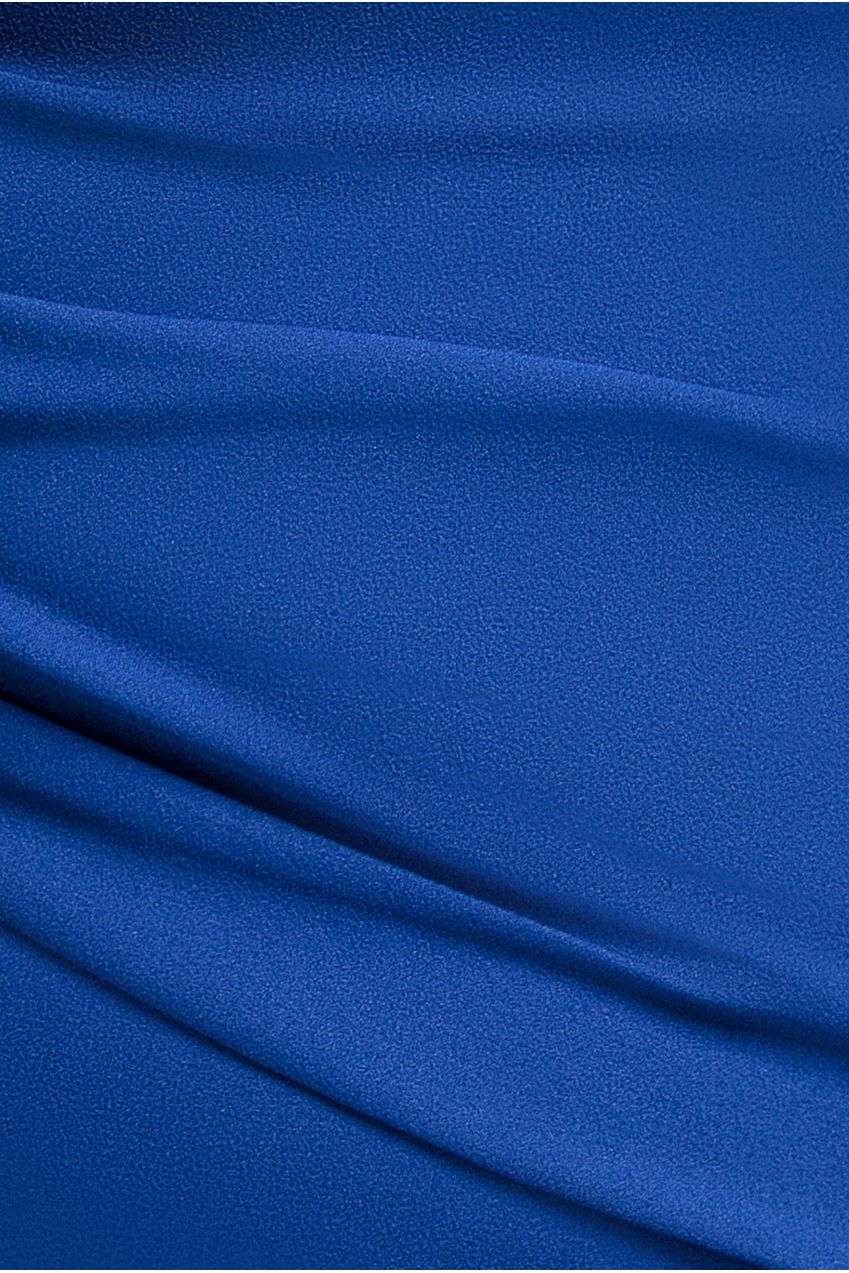 Bardot Pleated Maxi Dress - Royalblue by Goddiva Plus