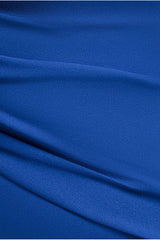 Bardot Pleated Maxi Dress - Royalblue by Goddiva Plus
