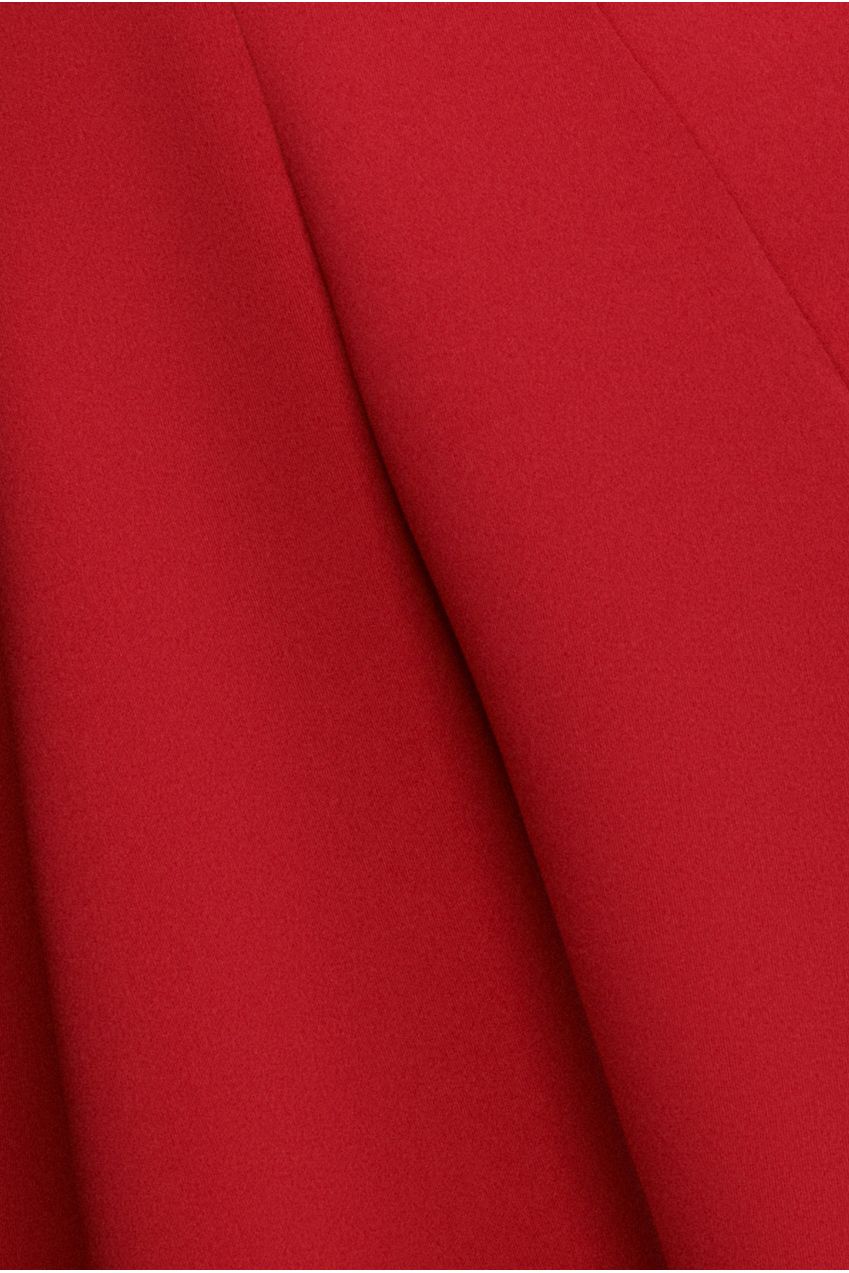 Cap Sleeve Plunging V-Neckline Skater Mini Dress - Red by Goddiva
