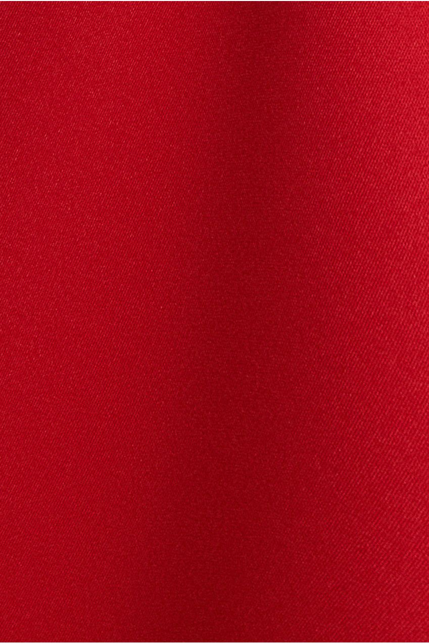 Bardot Plunge Neck Bow Sleeve Skater Mini Dress - Red by Goddiva