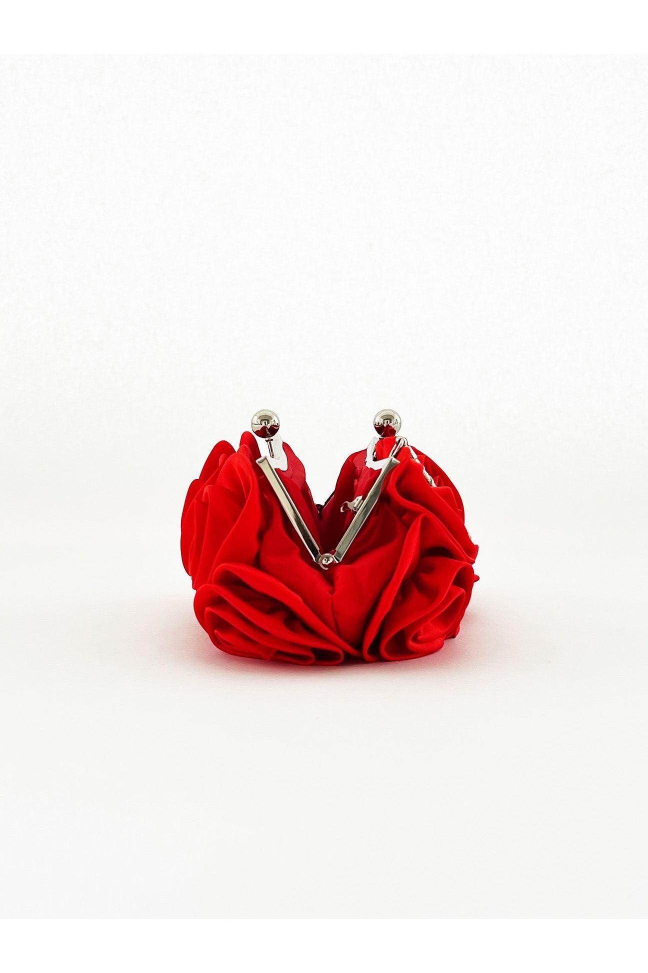 3D Rose Clutch Bag In Red by SVNX