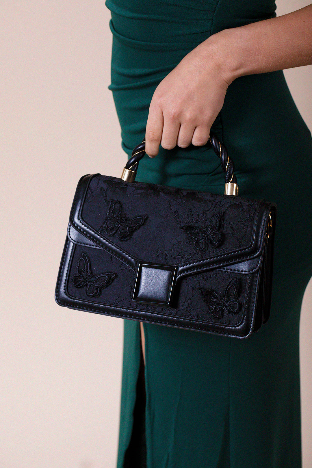 Butterfly Embellished Stachel In Black by SVNX