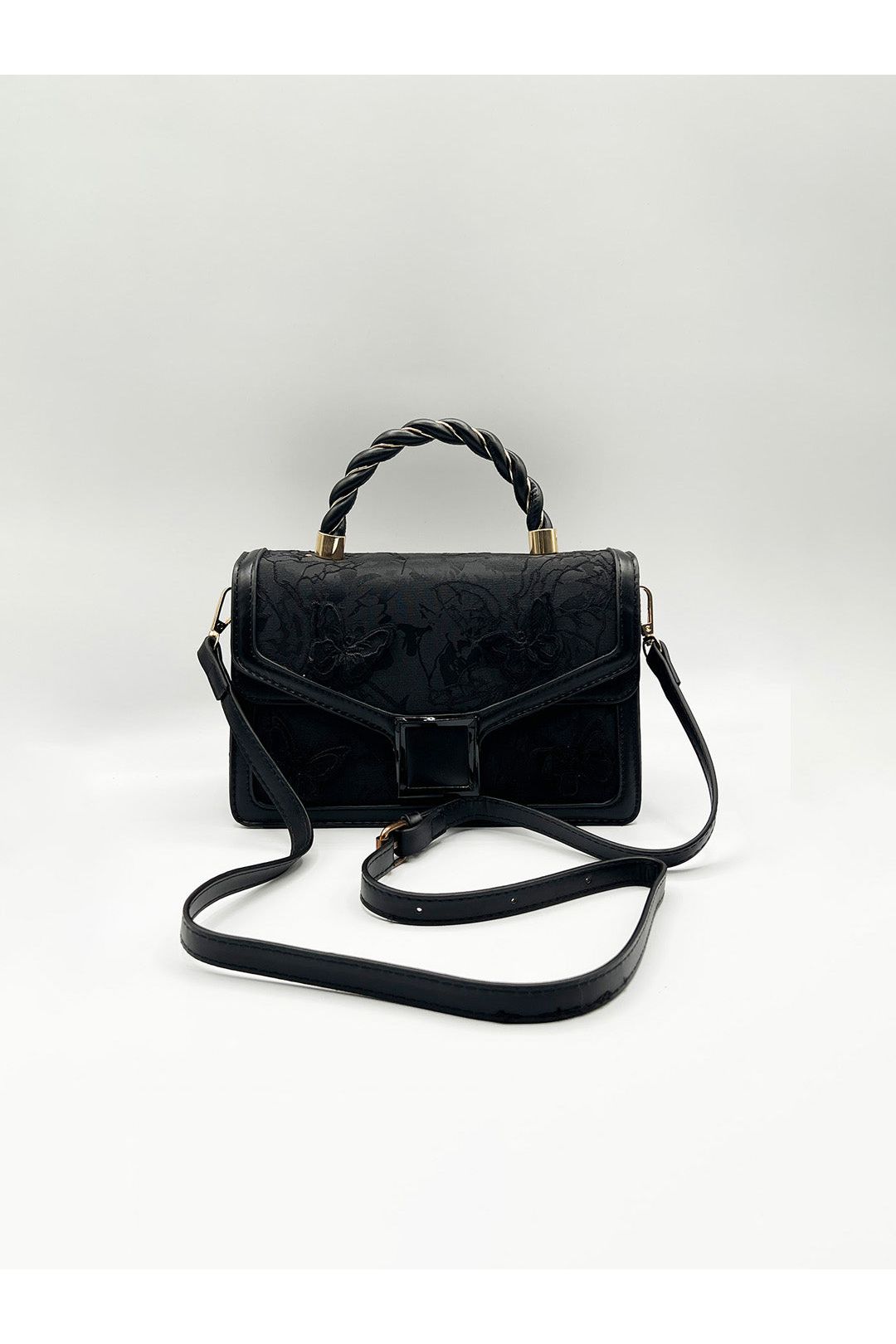 Butterfly Embellished Stachel In Black by SVNX