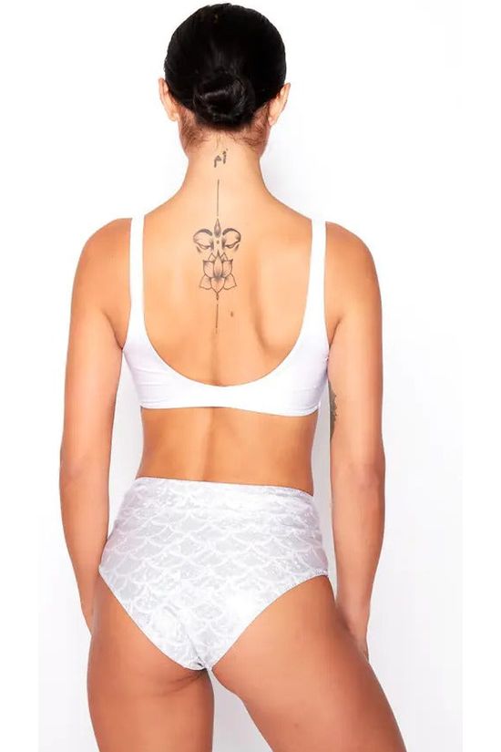 Bikini Crop Top In White by Maribela