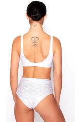 Bikini Crop Top In White by Maribela