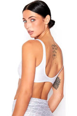 Bikini Crop Top In White by Maribela