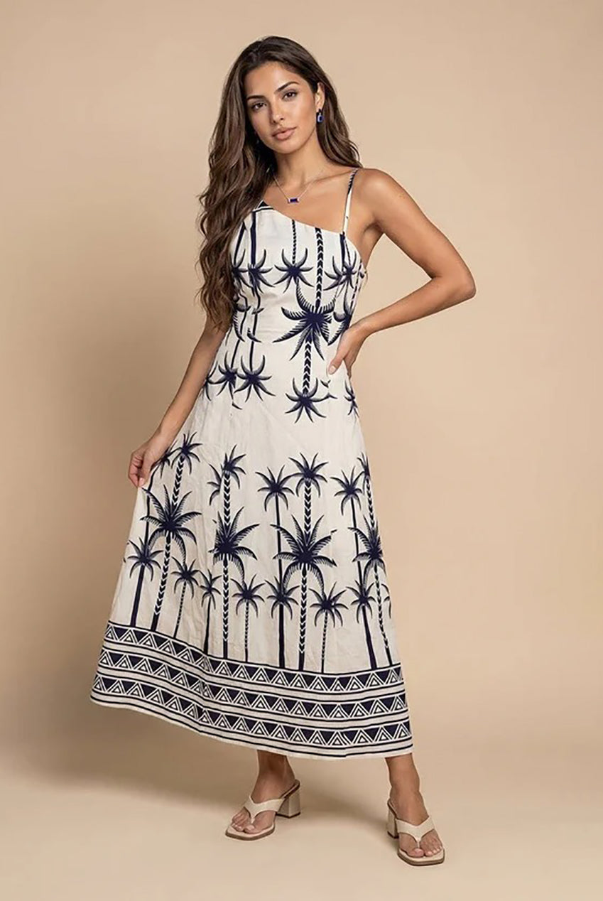 Boarder Print Maxi Dress by Urban Bliss