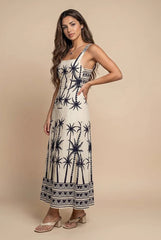 Boarder Print Maxi Dress by Urban Bliss
