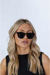 Bold Rounded Sunglasses In Black by SVNX
