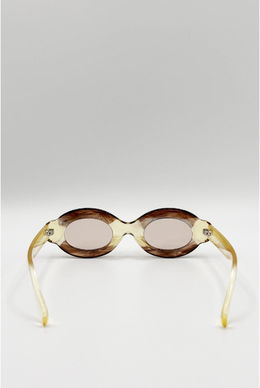 Bold Oval Sunglasses by SVNX