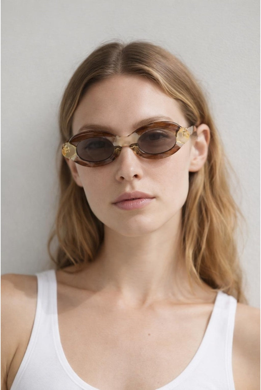 Bold Oval Sunglasses by SVNX