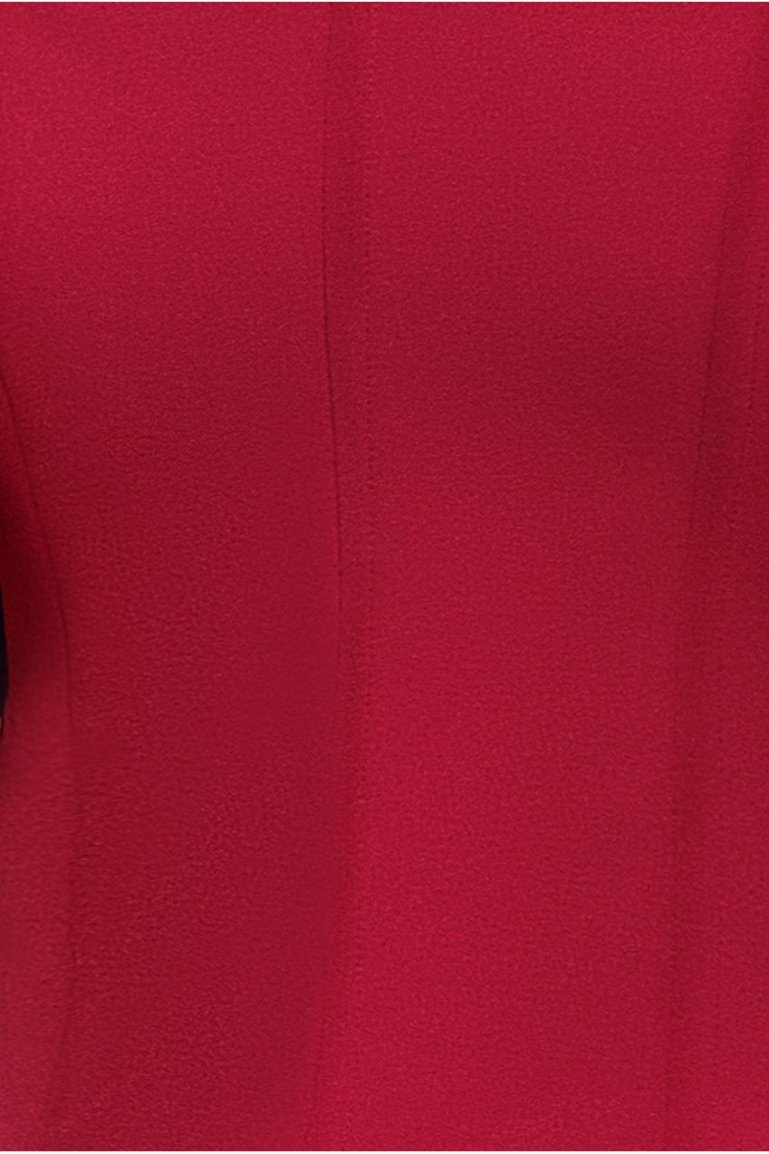 3D Textured Sleeve Scuba Corset Top - Burgundy by Goddiva