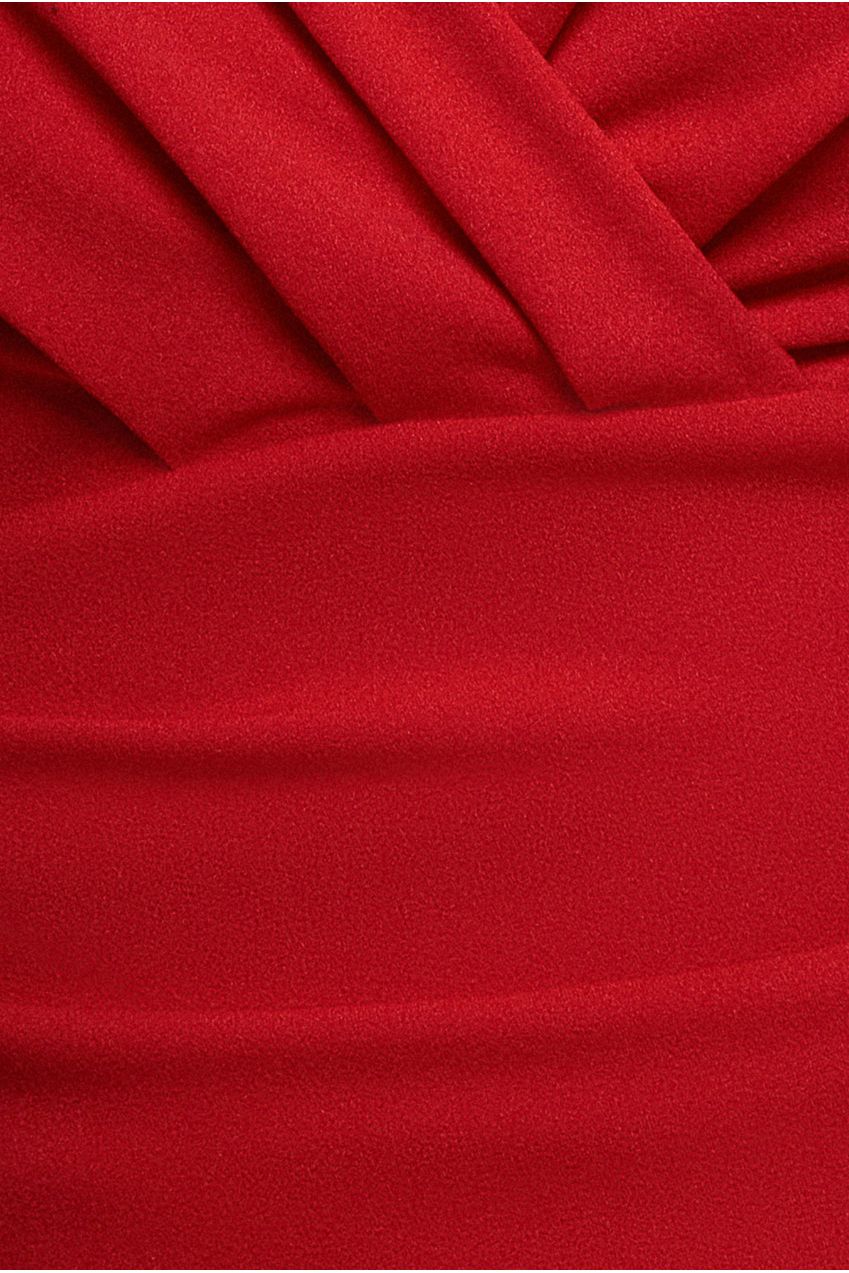 Bardot Scuba Jumpsuit - Red by Goddiva