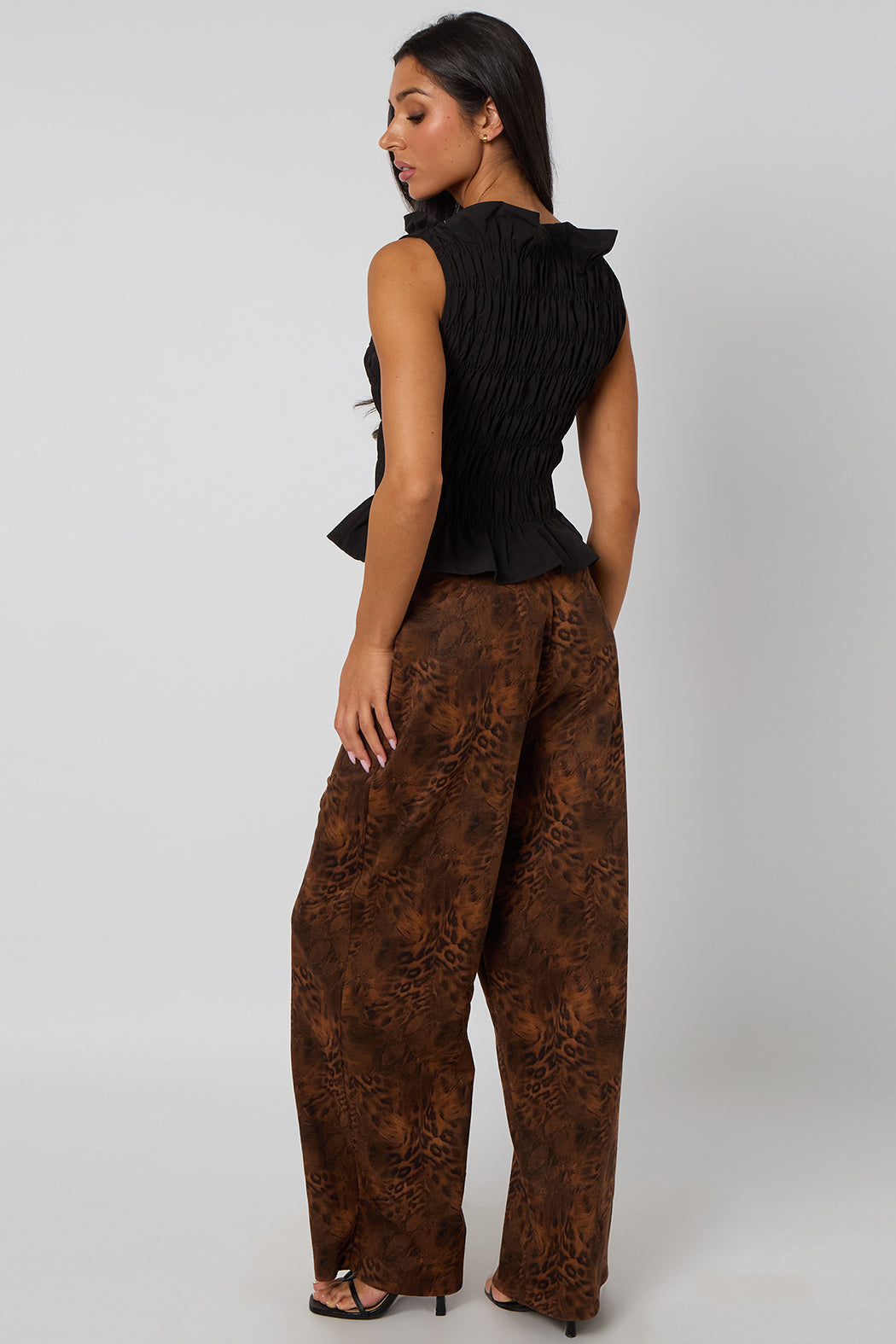 Animal Faux Suede Trousers by Urban Bliss