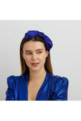Blue Fascinator Bow Headband by QueenMee Accessories