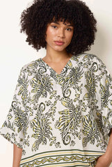 Boxy Short Sleeve Printed Top by Blue Vanilla