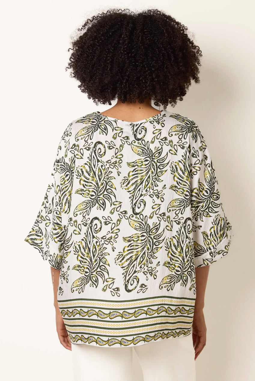 Boxy Short Sleeve Printed Top by Blue Vanilla