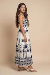 Boarder Print Maxi Dress by Urban Bliss